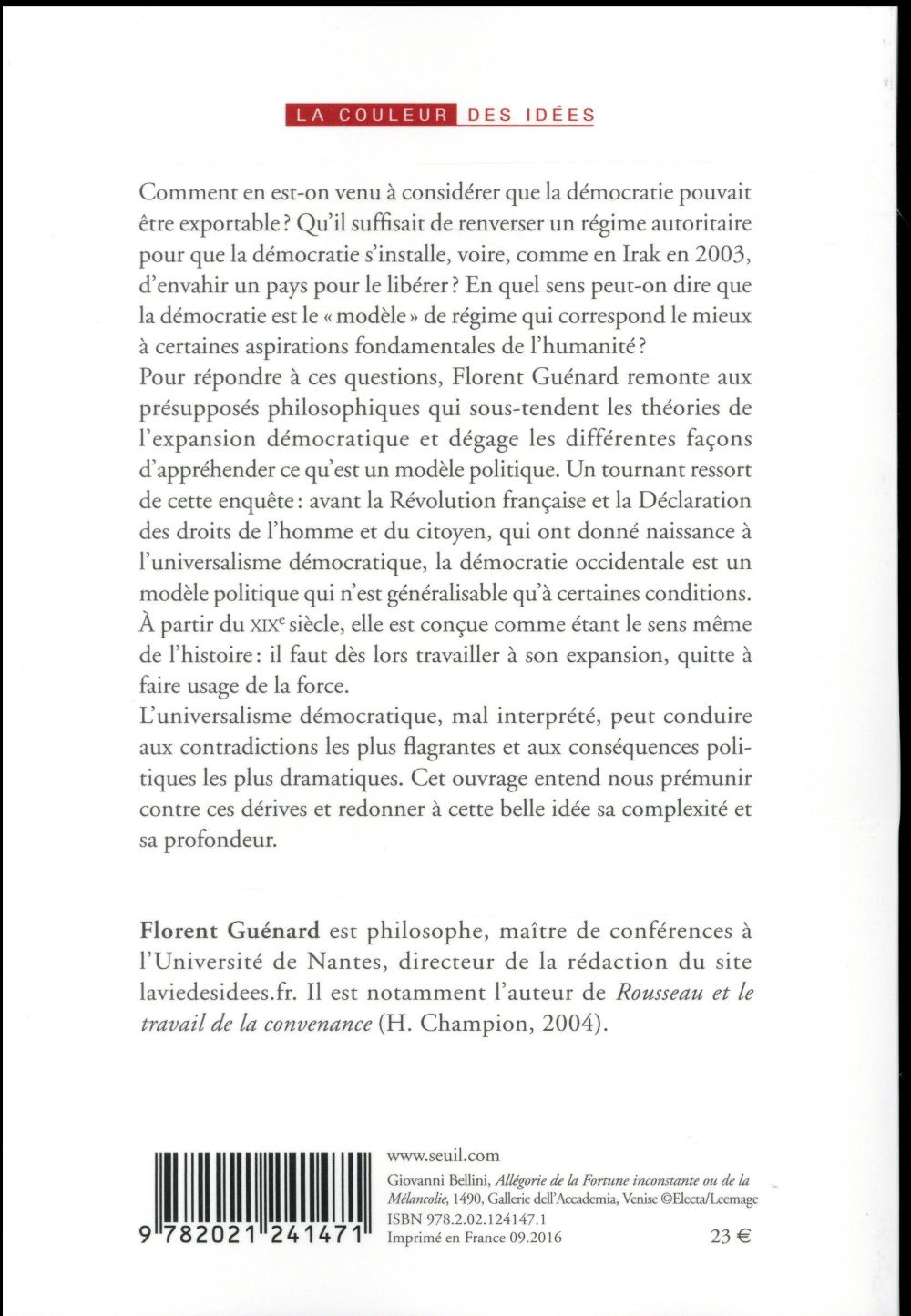 La démocratie universelle ; philosophie d'un modèle politique