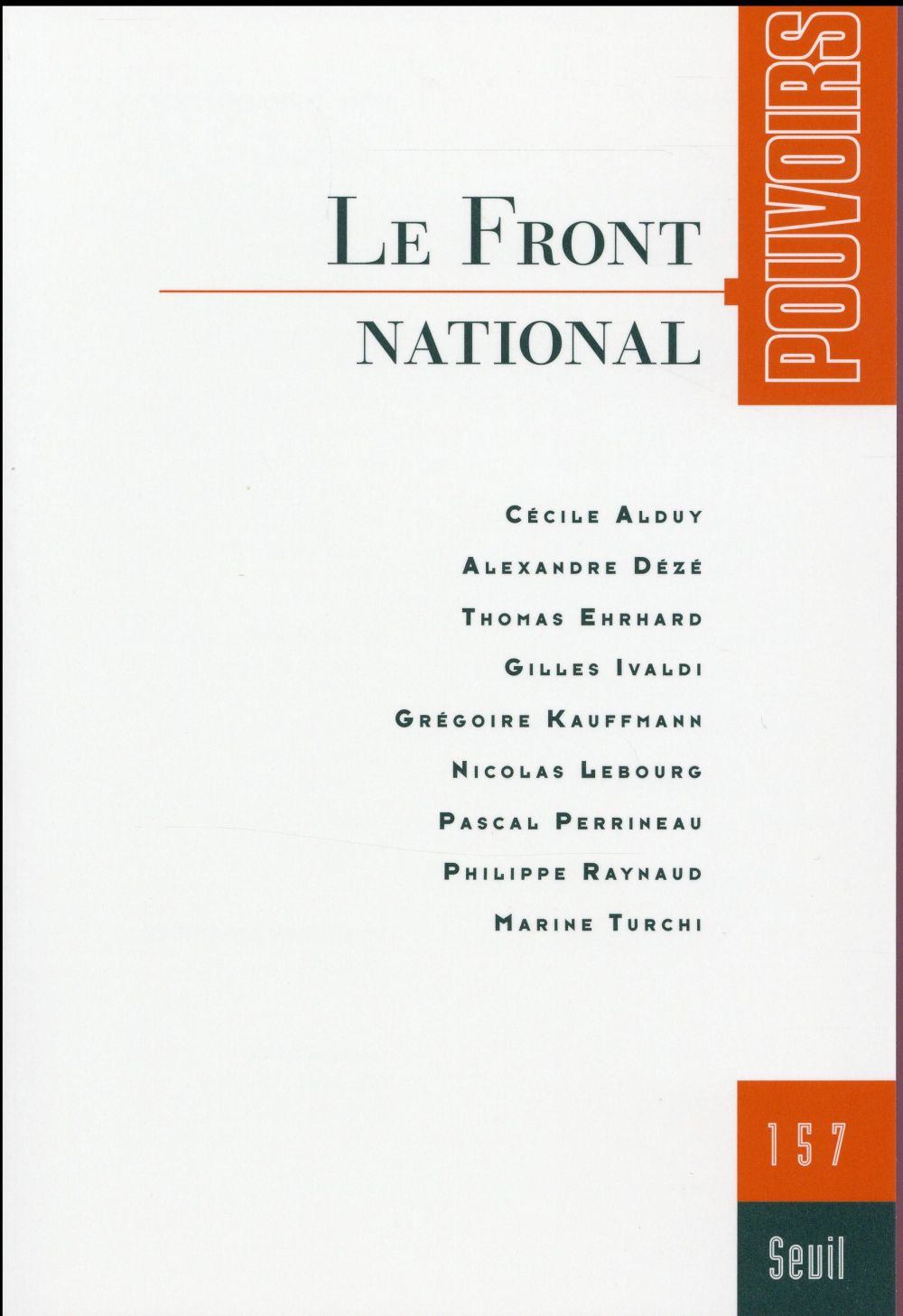 Pouvoirs n.157 : le Front national