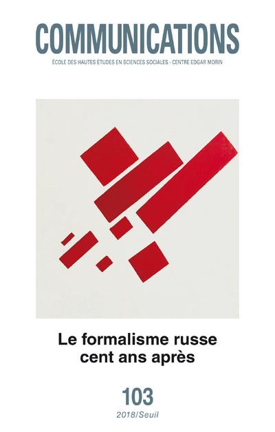 Revue communications n.103 : le formalisme russe, cent ans après