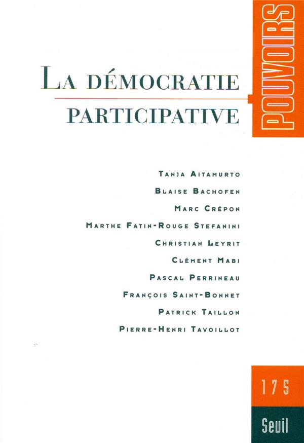 Pouvoirs n.175 : la démocratie participative
