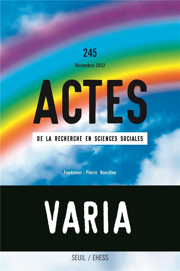 Actes de la recherche en sciences sociales n.25 : varia