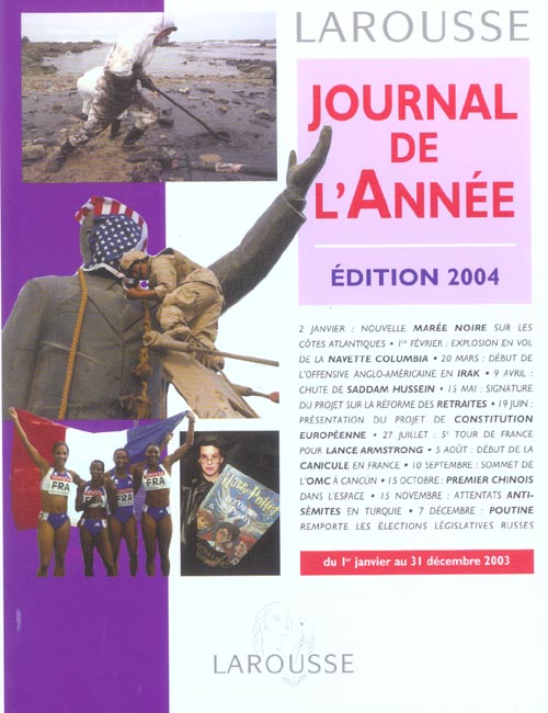 Journal de l'annee 2003 (édition 2004)