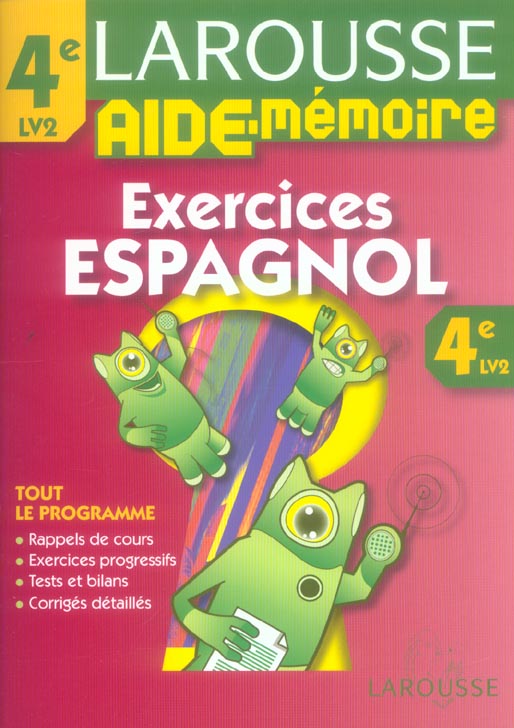 Espagnol ; LV2 ; 4ème ; cahier d'exercices