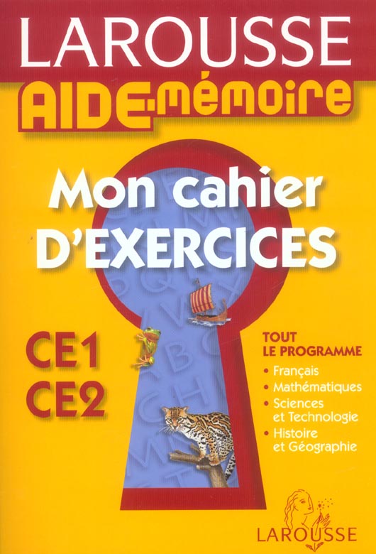 AIDE-MEMOIRE LAROUSSE : CE1/CE2 ; mon cahier d'exercices