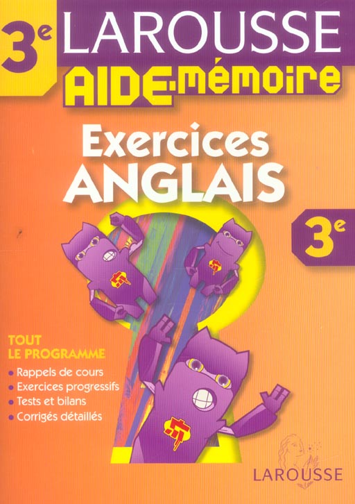 Anglais ; 3ème ; exercices corrigés