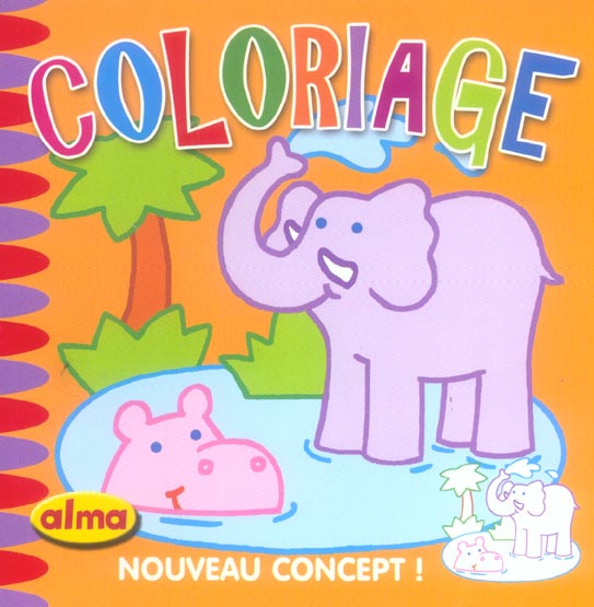 Coloriages t.4 ; l'elephant