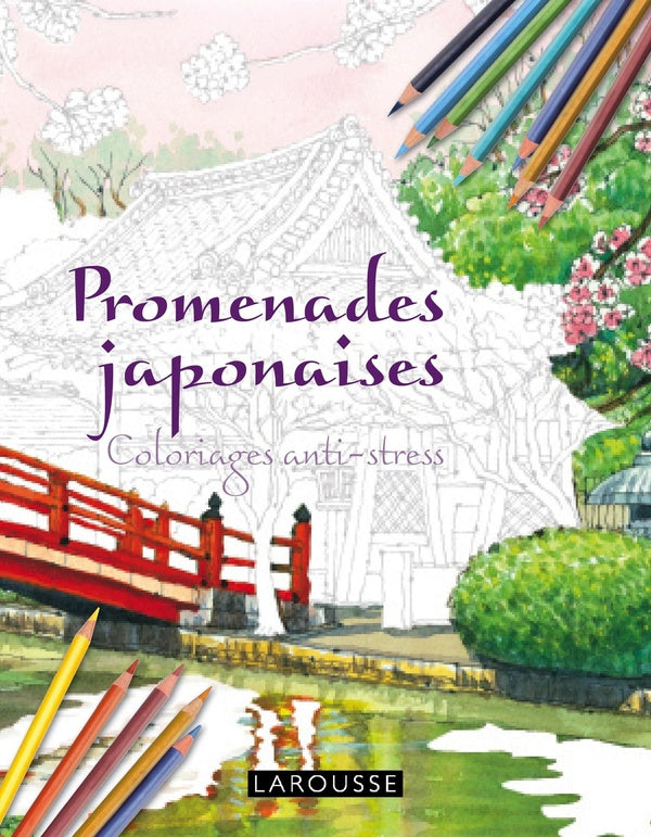 Paysages japonais ; Kyoto ; coloriages anti-stress