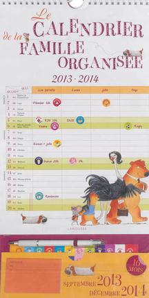 Le calendrier de la famille organisée (édition 2013/2014)