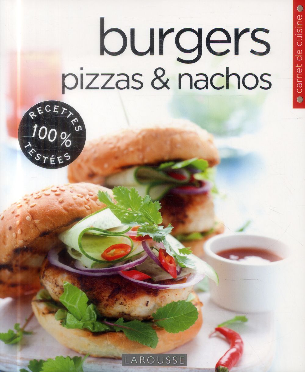 Burgers, pizzas & nachos