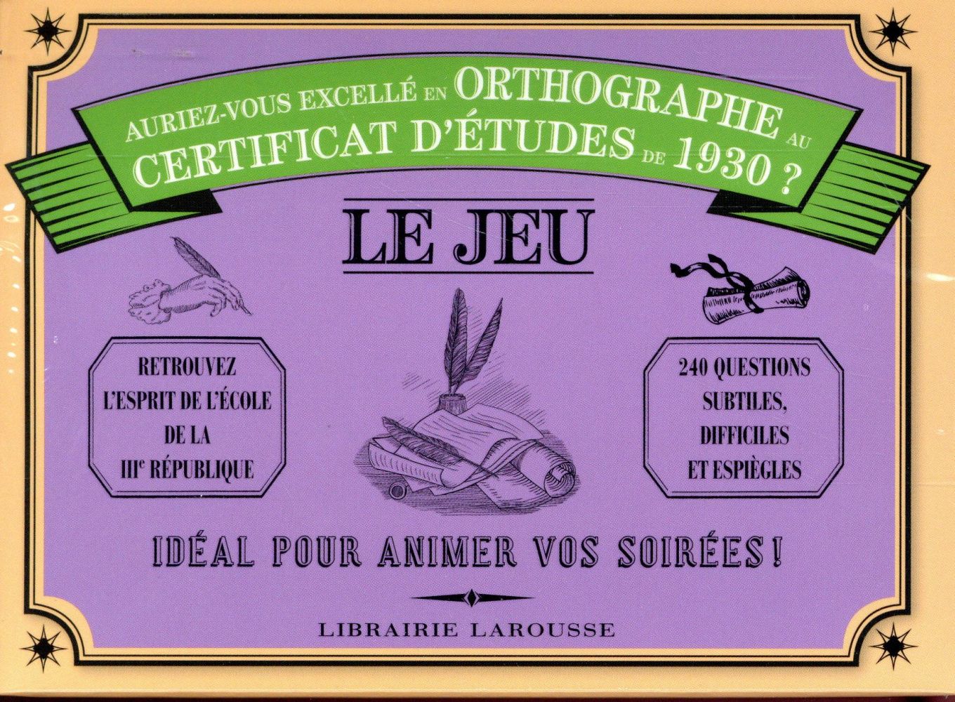 Auriez-vous excellé en orthographe au certificat d'études de 1930 ?