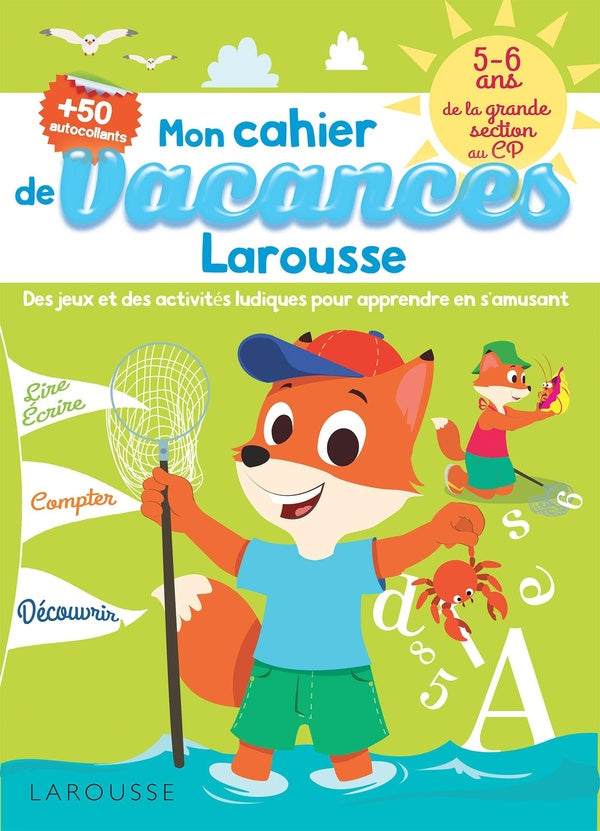 Cahier de jeux de vacances Larousse ; 5-6 ans
