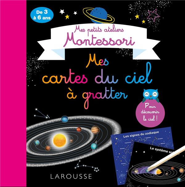 Mes petits ateliers Montessori : mes cartes du ciel à gratter