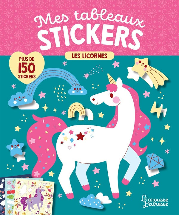 Mes tableaux stickers ; les licornes