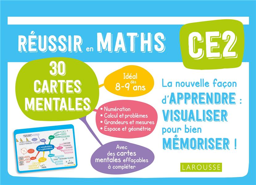 Réussir en maths ; CE2 ; 30 cartes mentales