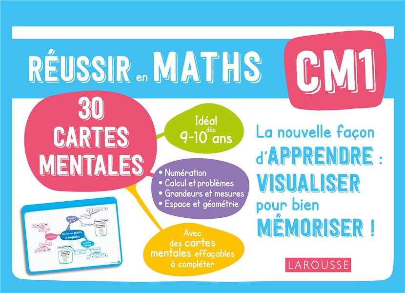 Réussir en maths ; CM1 ; 30 cartes mentales