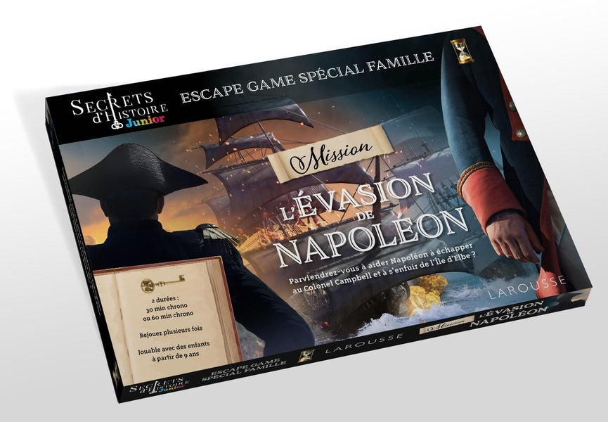 Escape game spécial famille ; secrets d'histoire junior ; l'évasion de Napoléon
