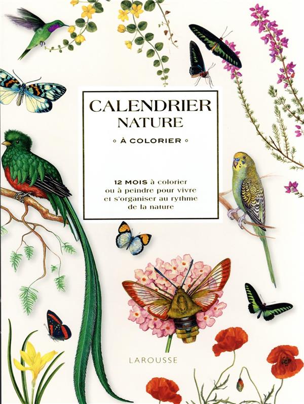 Calendrier nature à colorier
