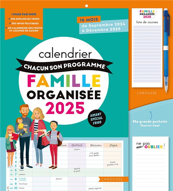 Calendrier chacun son programme famille organisée (édition 2025)