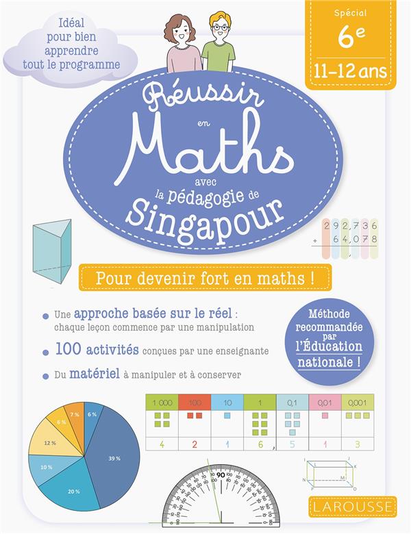Réussir en maths avec Montessori et la pédagogie de Singapour ; 6e