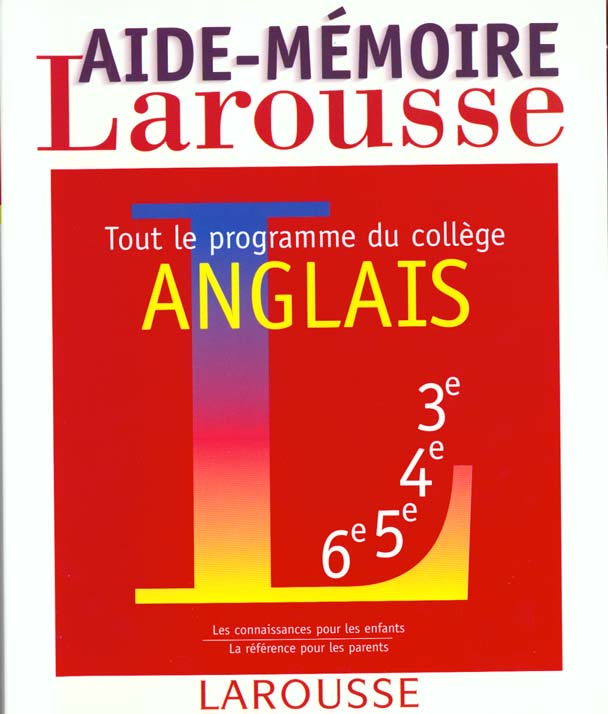 Aide-memoire anglais
