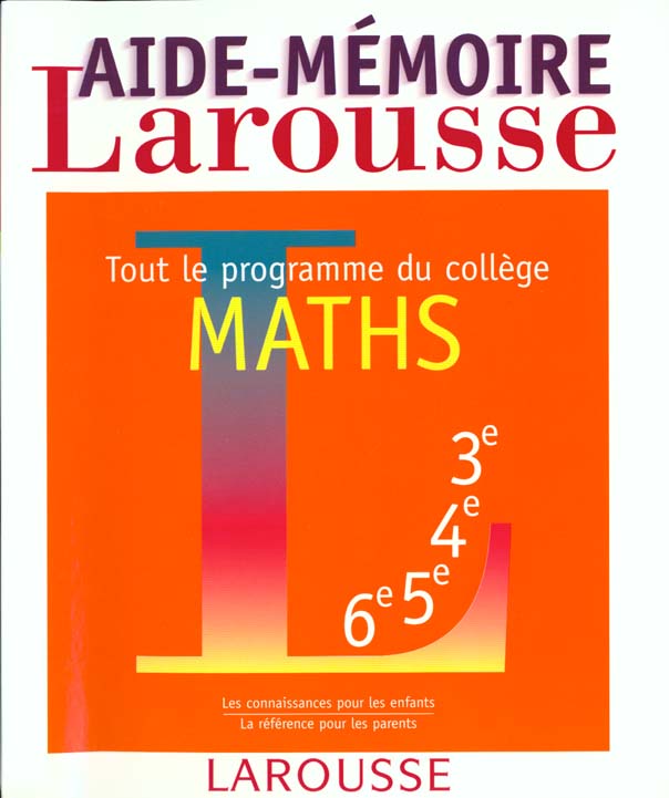 Aide-memoire maths