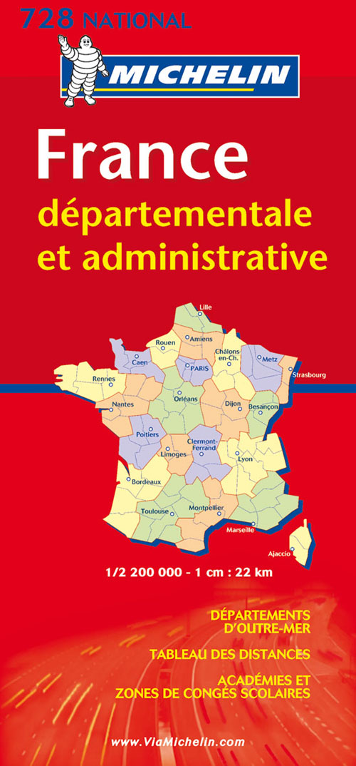 Carte routiere 728 france departementale et administrative - flash vidéo