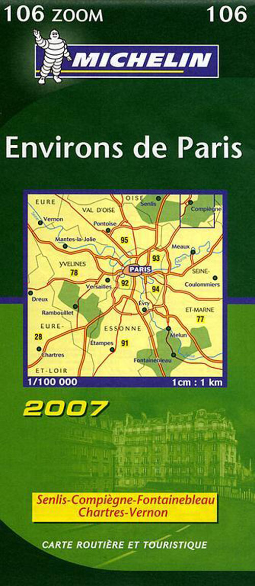 Cartes Zoom n.106 : environs de paris ; départements 78-92-93-94-95 (édition 2007)