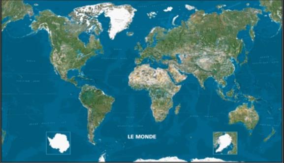 Le monde vu de l'espace ; 1/28 500 000 - flash vidéo