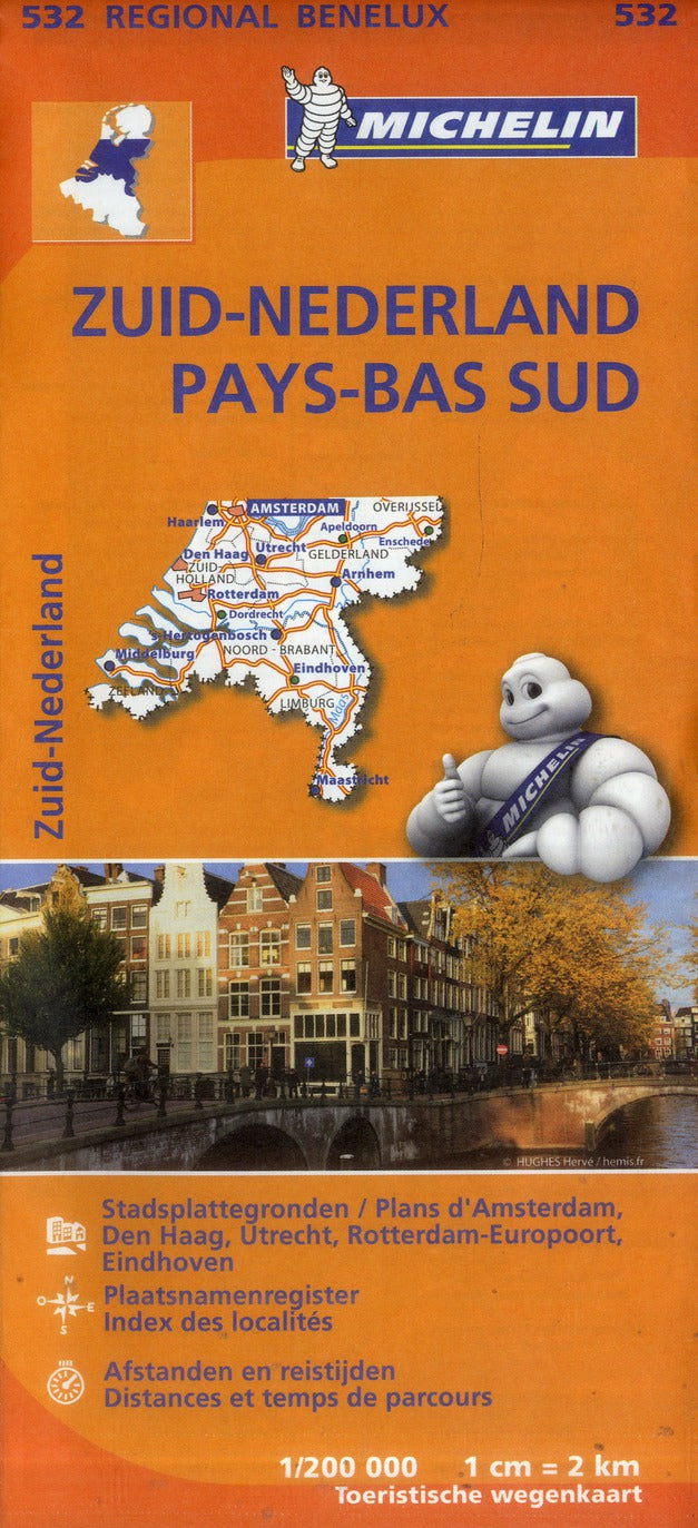 Carte regionale zuid-nederland / pays-bas sud