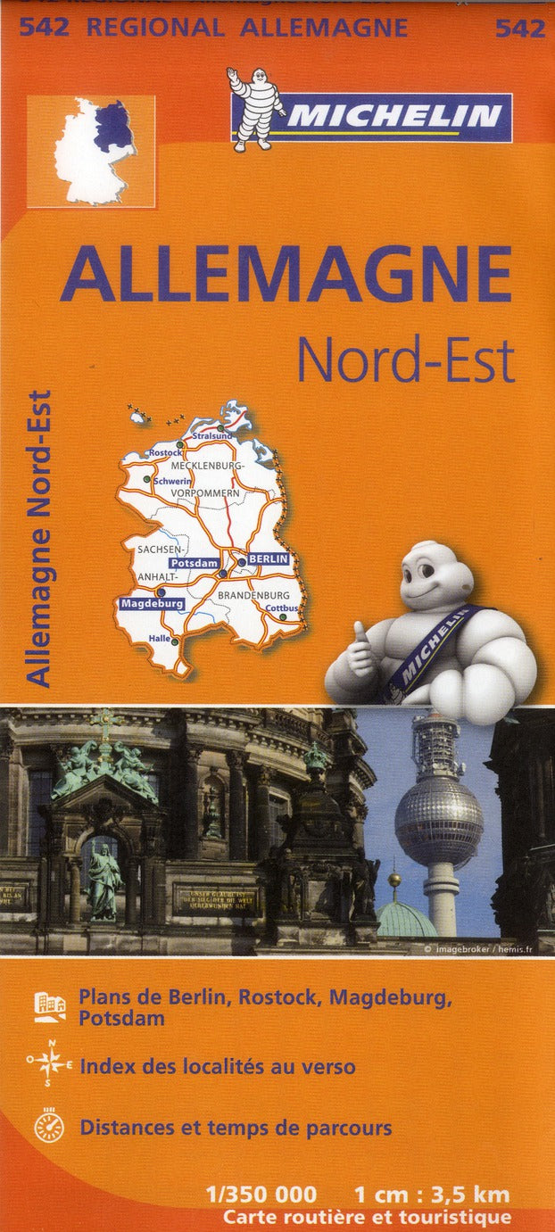 Carte regionale allemagne nord-est