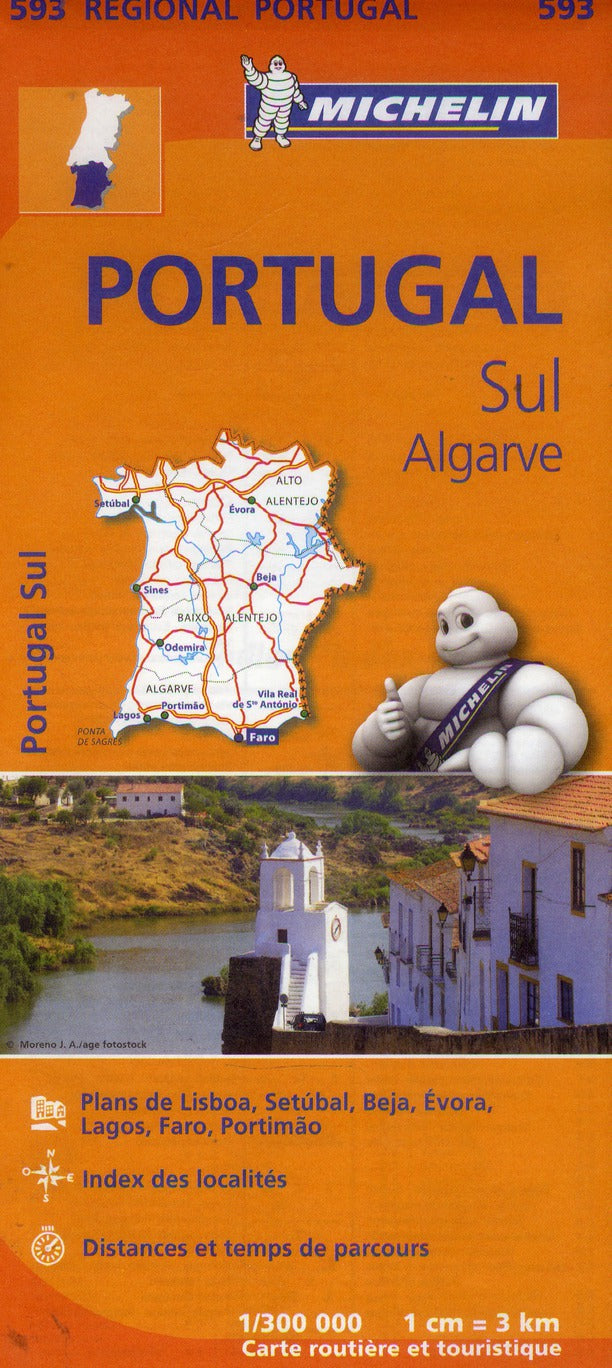 Carte regionale portugal sud : algarve