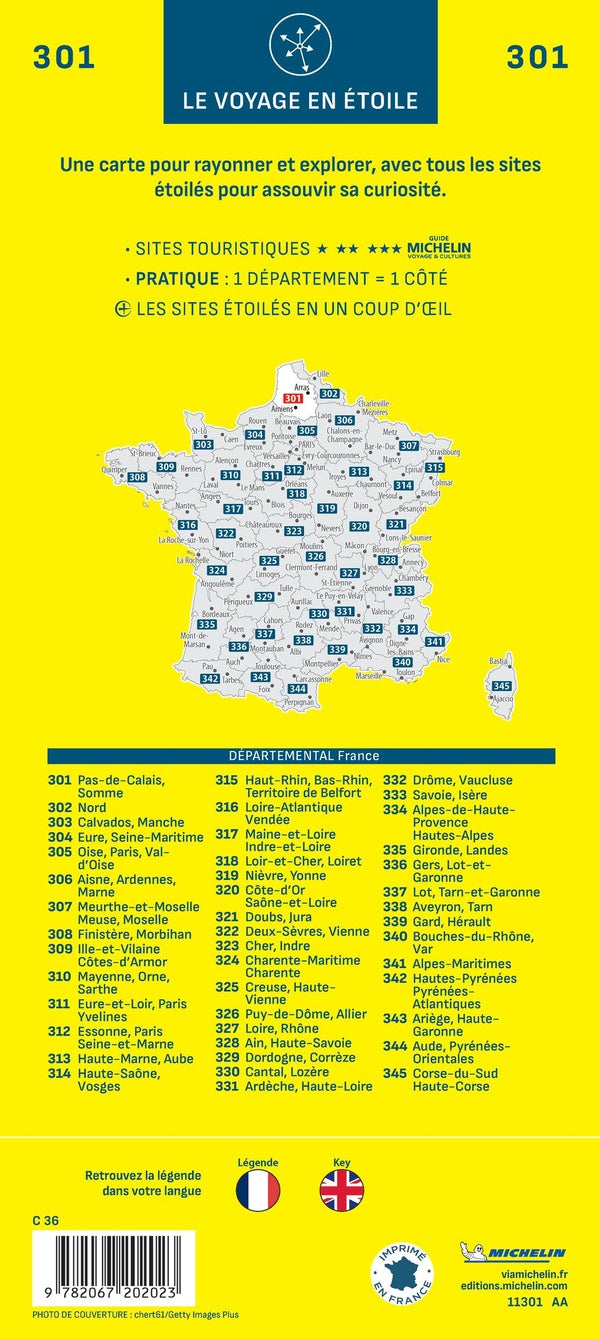 Cartes départementales n.301 : Pas-de-Calais, Somme