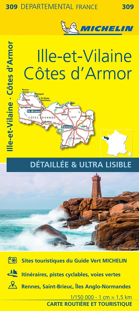 Cartes départementales n.309 : Cotes d'Armor, Ille-et-Vilaine