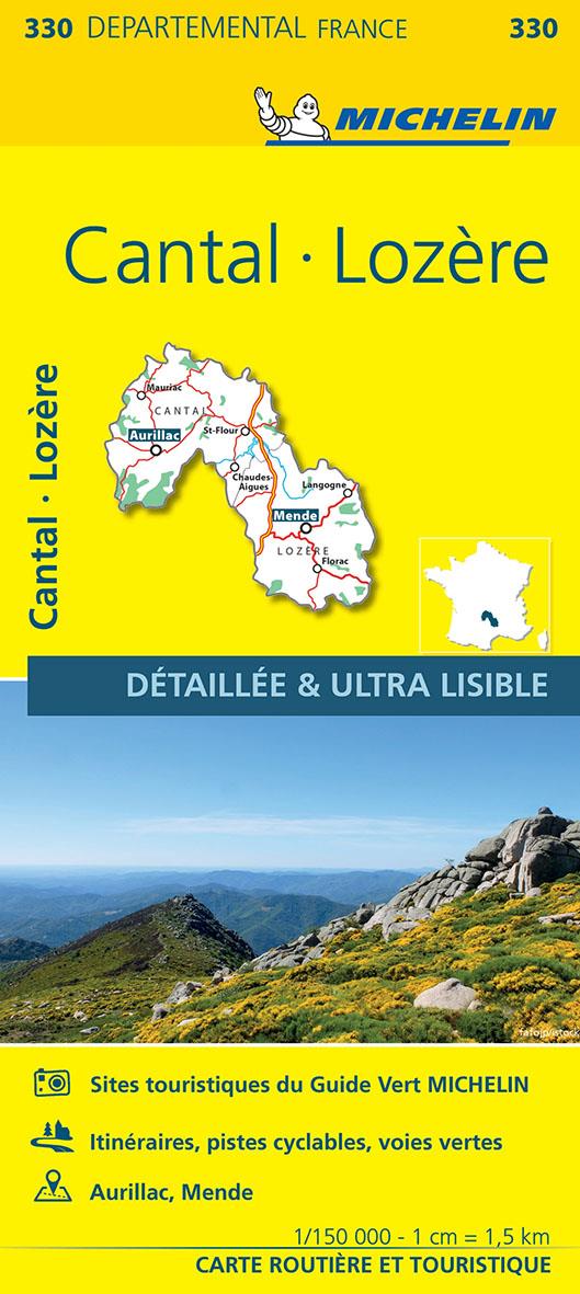 Cartes départementales n.330 : Cantal, Lozère