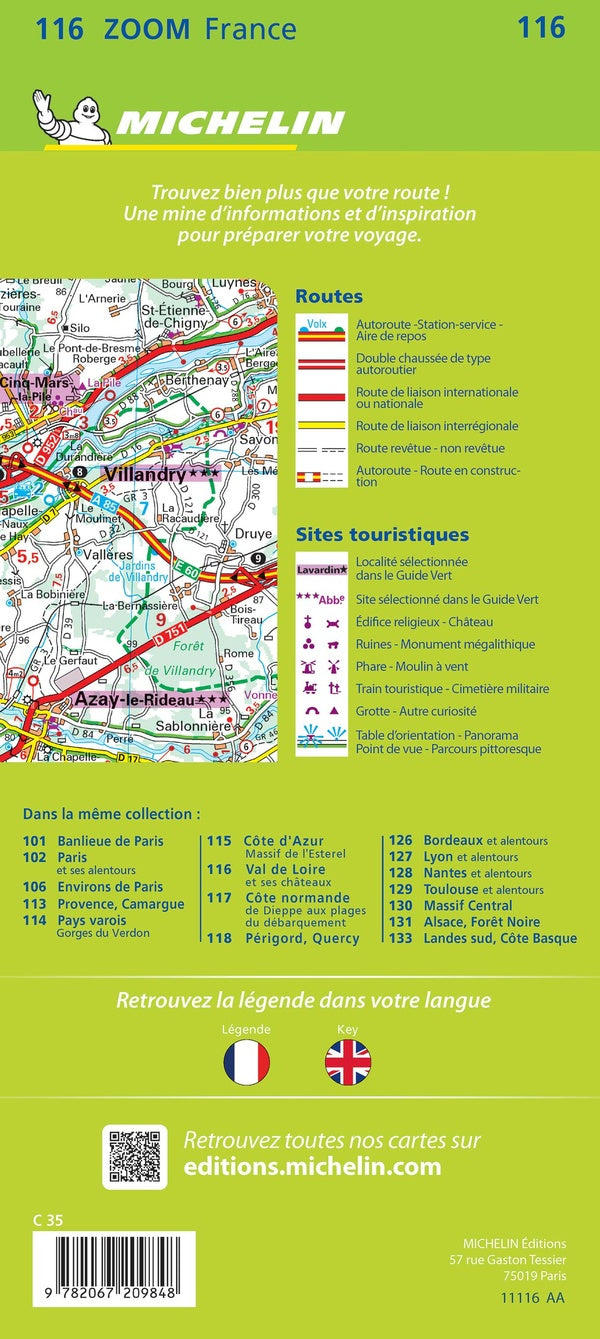 Cartes Zoom n.116 : Val de Loire et ses châteaux
