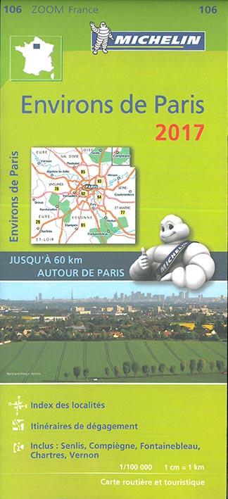 Cartes Zoom n.106 : carte environs de Paris (édition 2017)
