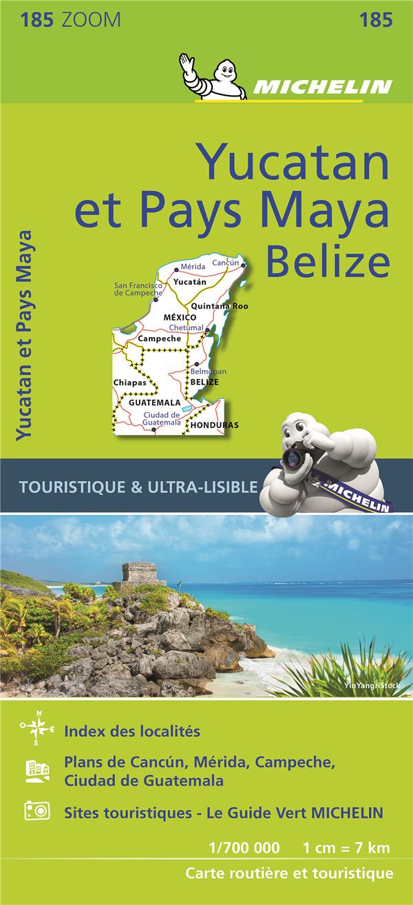 Cartes Zoom n.185 : Yucatan et pays maya ; Belize