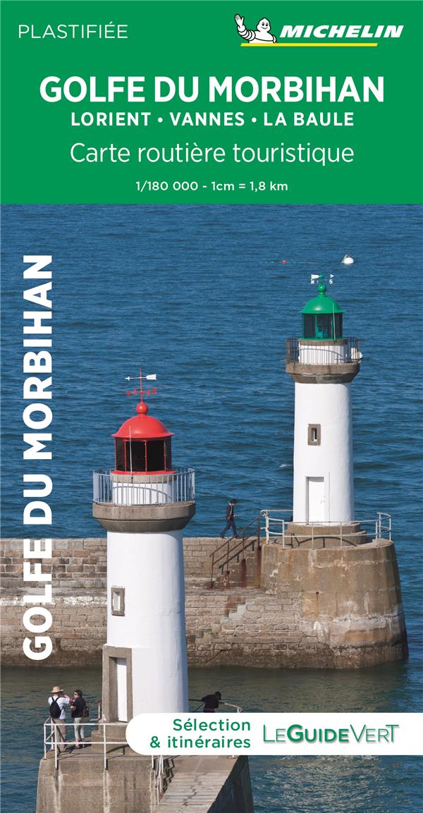 Carte routière touristique ; Golfe du Morbihan ; Lorient, Vannes, La Baule