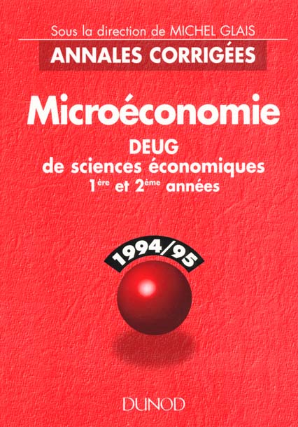 Annales microeconomie deug 1 2 annee