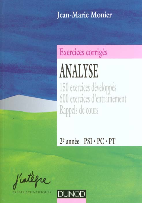 Exercices corriges d'analyse psi pc pt 2e annee t.2