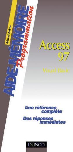 Aide-memoire access 97 ; visual basic