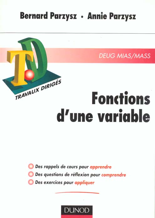 Td fonctions d'une variable