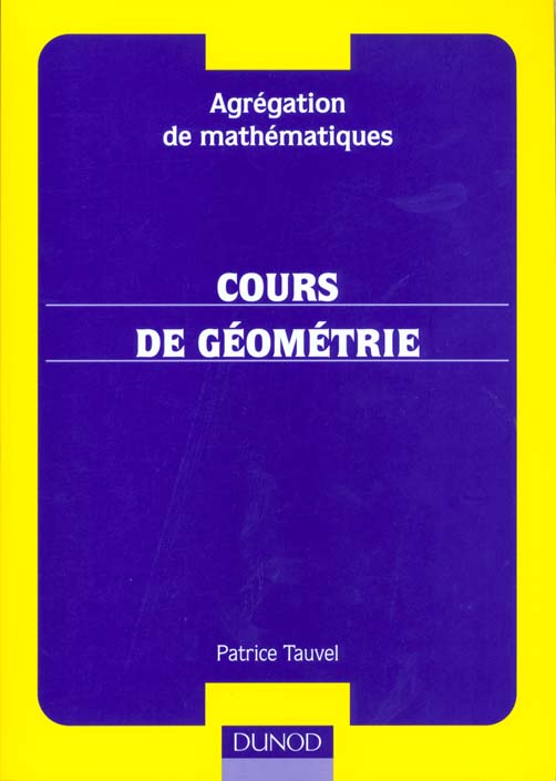 Agregation de mathematiques ; cours de geometrie