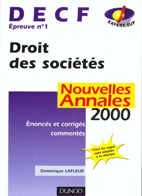 Decf n.1 ; droit des societes