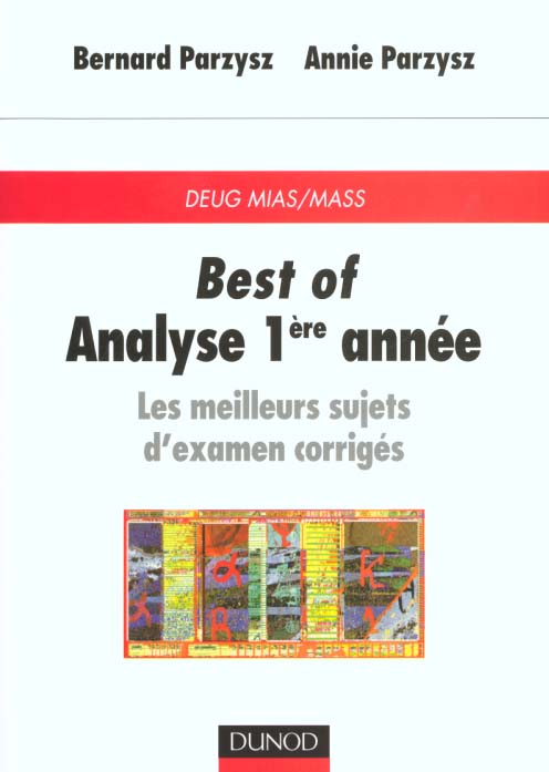 Best of deug ; analyse 1e annee ; les meilleurs sujets d'examens corriges