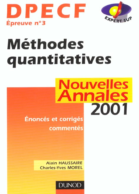 Nouvelles annales 2001 ; dpecf 3 methodes quantitatives