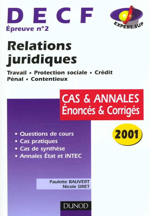 Relations juridiques ; cas pratiques