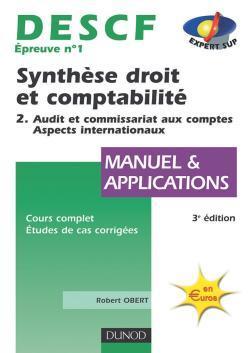 Descf 1 ; synthese droit et comptabilite t.2 ; audit et commissariat aux comptes ; 3e edition