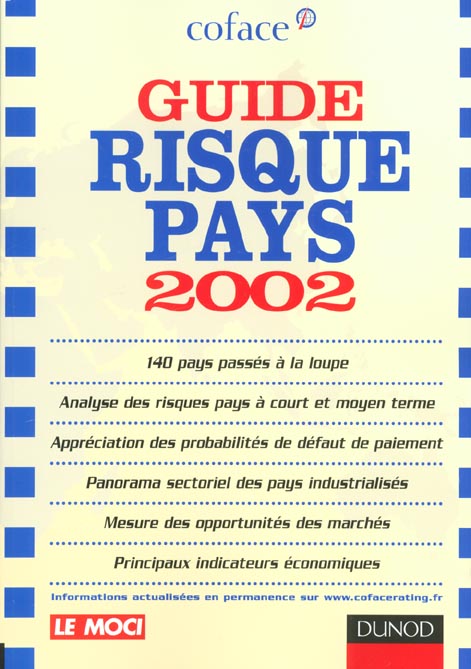 Risque pays ; edition 2002