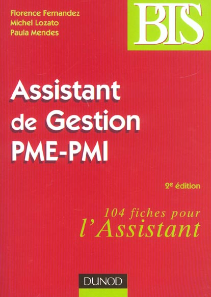 Assistant de gestion pme-pmi ; 2e edition